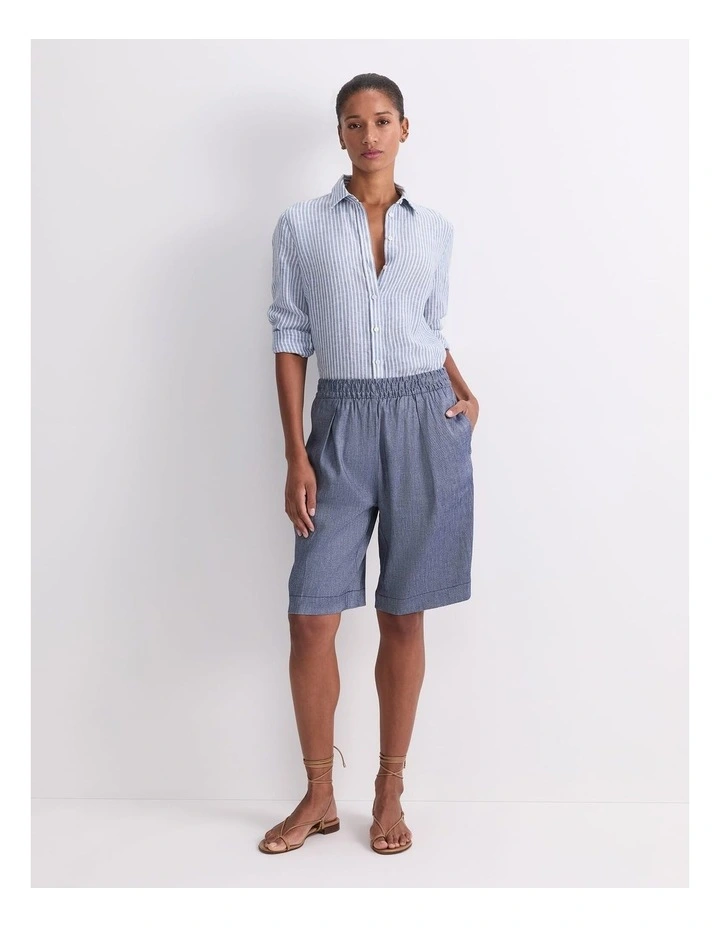 Rosa Elasticated Short in Blue image 4