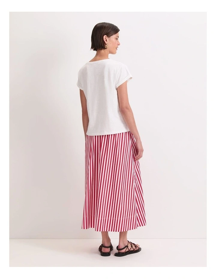 Alexa Slub Cotton Tee in White image 2