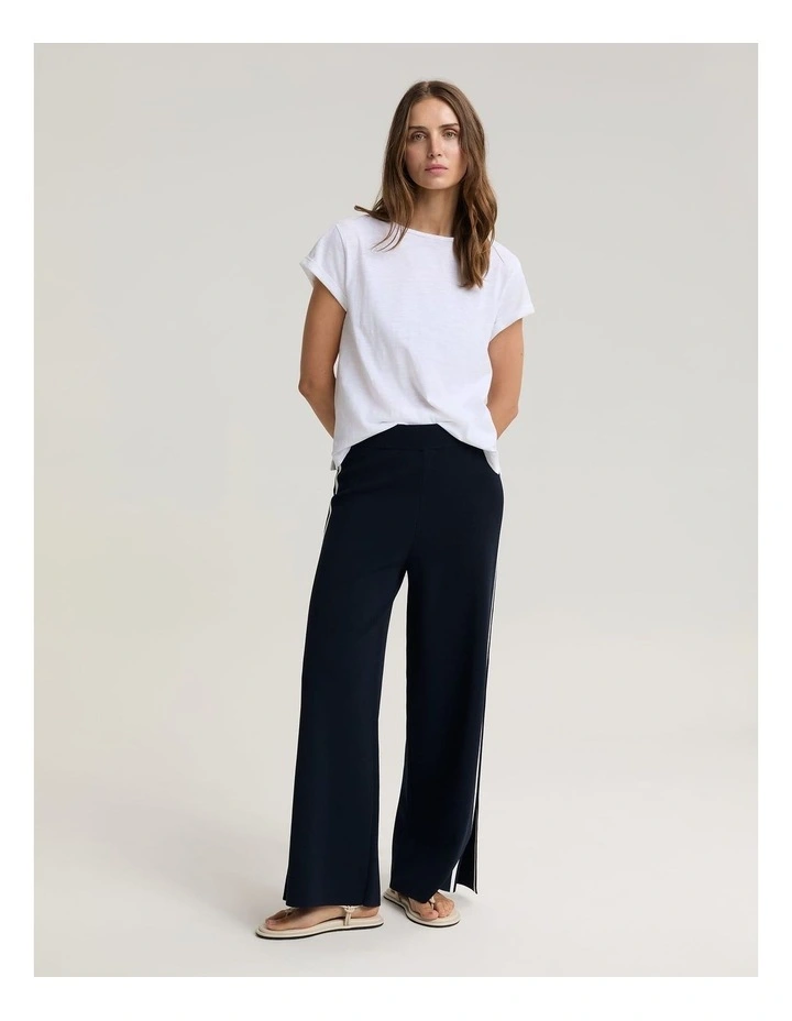 Alexa Slub Cotton Tee in White image 3
