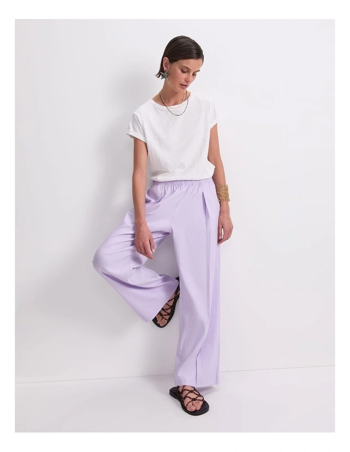 Alexa Slub Cotton Tee in White image 3