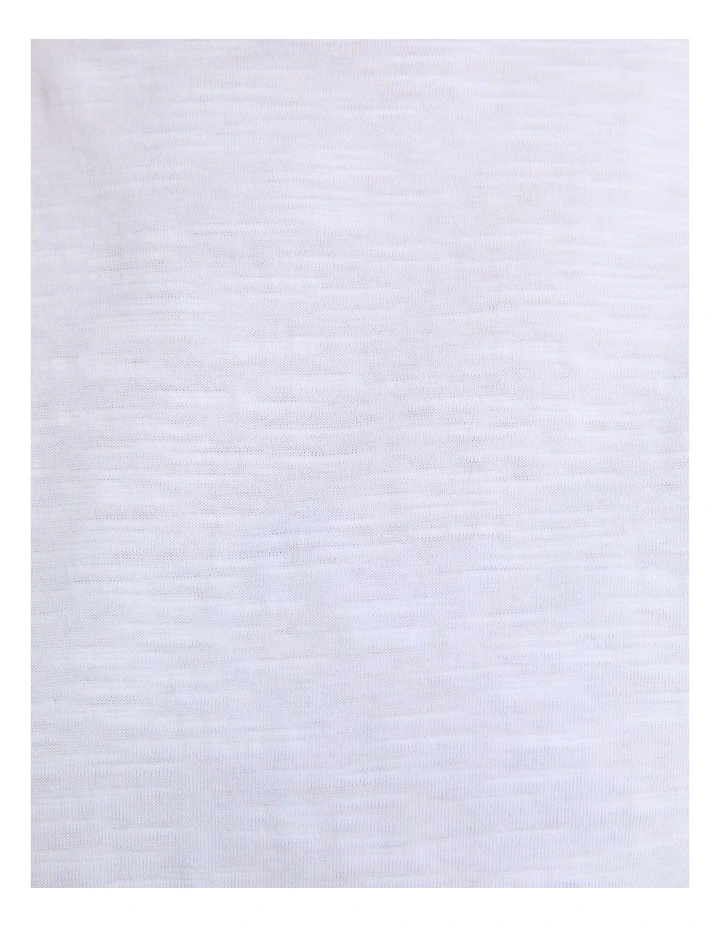 Alexa Slub Cotton Tee in White image 6
