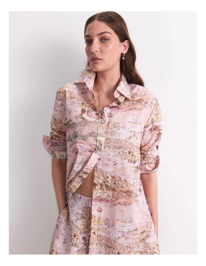Story Map Liberty Shirt in Pink image 1