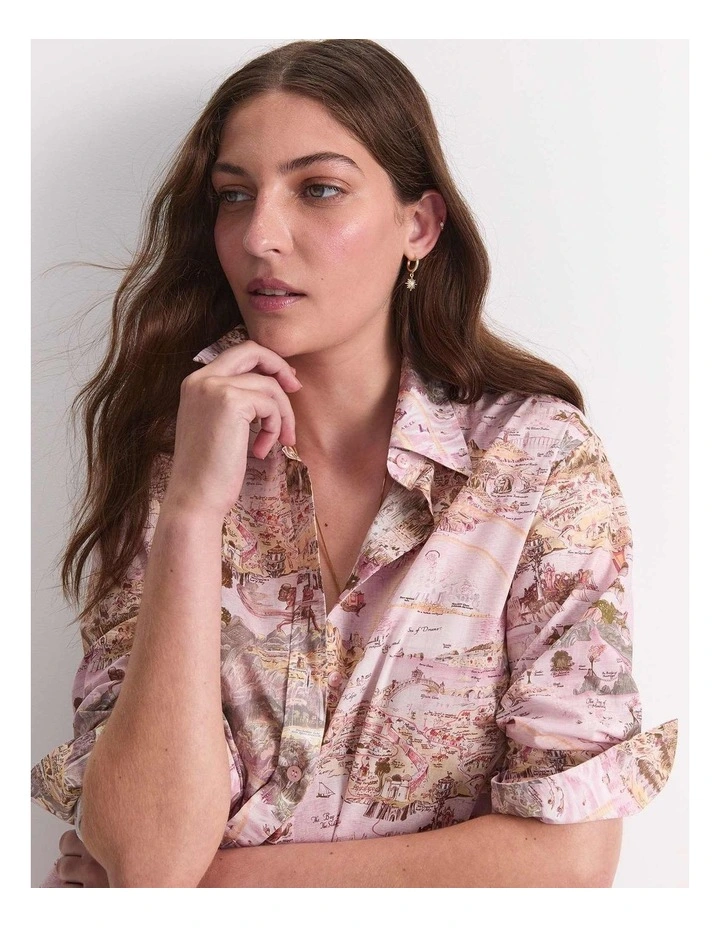 Story Map Liberty Shirt in Pink image 3