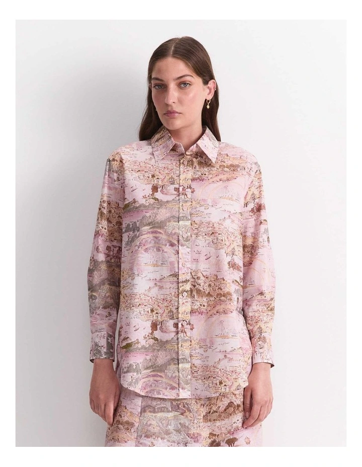 Story Map Liberty Shirt in Pink image 5