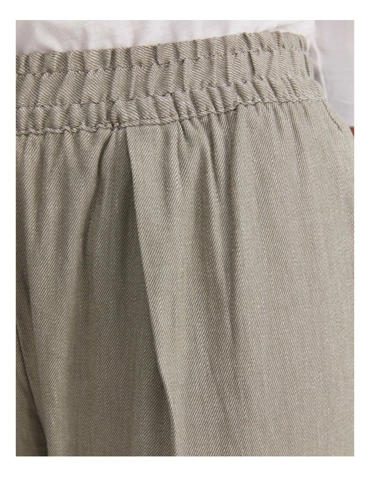 Rosa Elasticated Linen Pant in Green image 5