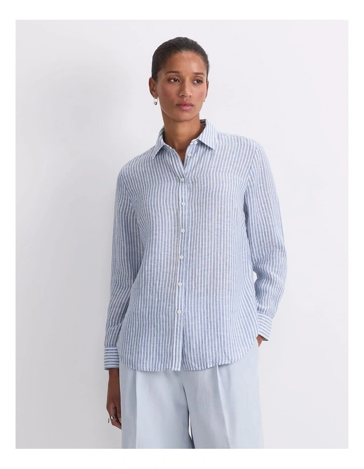 Dahlia Stripe Linen Shirt image 1