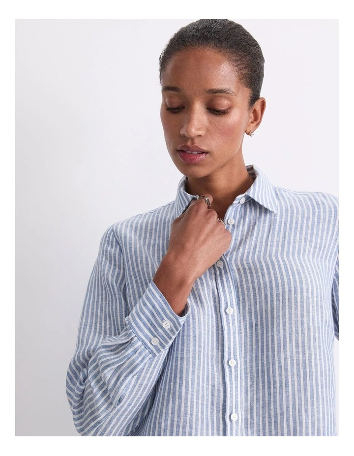 Dahlia Stripe Linen Shirt image 5