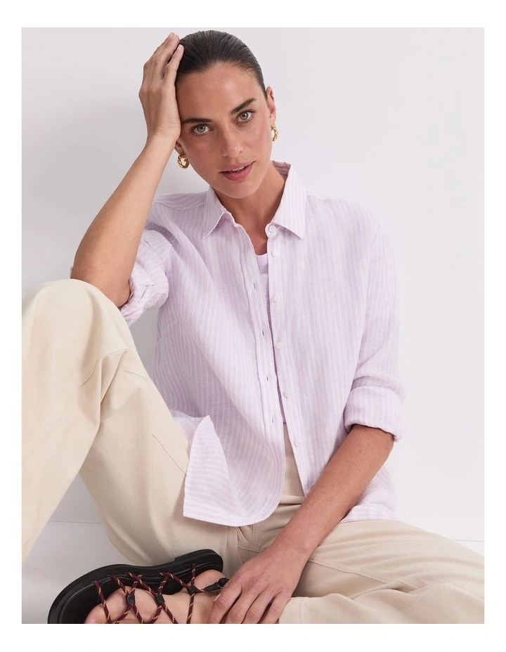 Dahlia Stripe Linen Shirt image 4