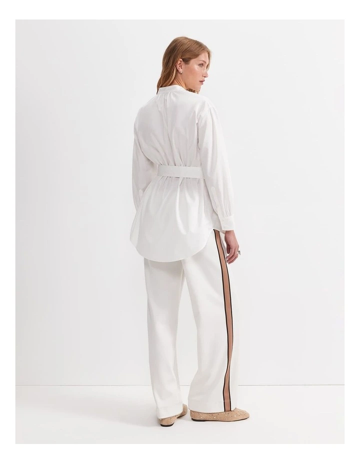 Amelie Tie-Waist Blouse in White image 2