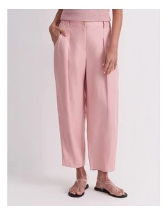 Jamie Barrel Linen Pant