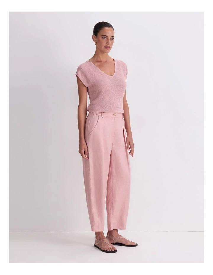 Jamie Barrel Linen Pant image 3