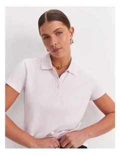 Jolene Pique Polo in Pink