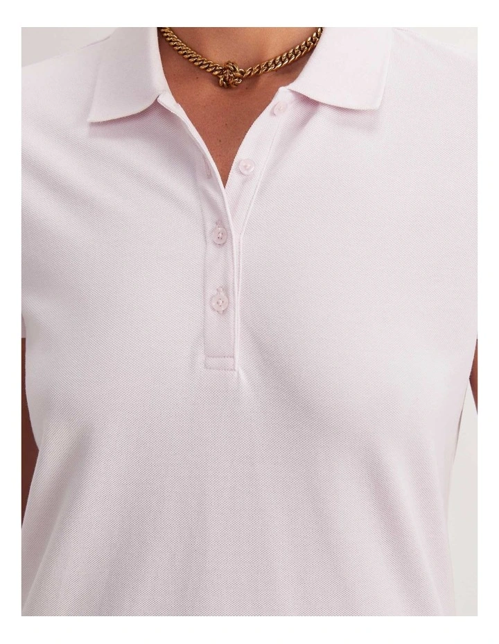 Jolene Pique Polo in Pink image 5