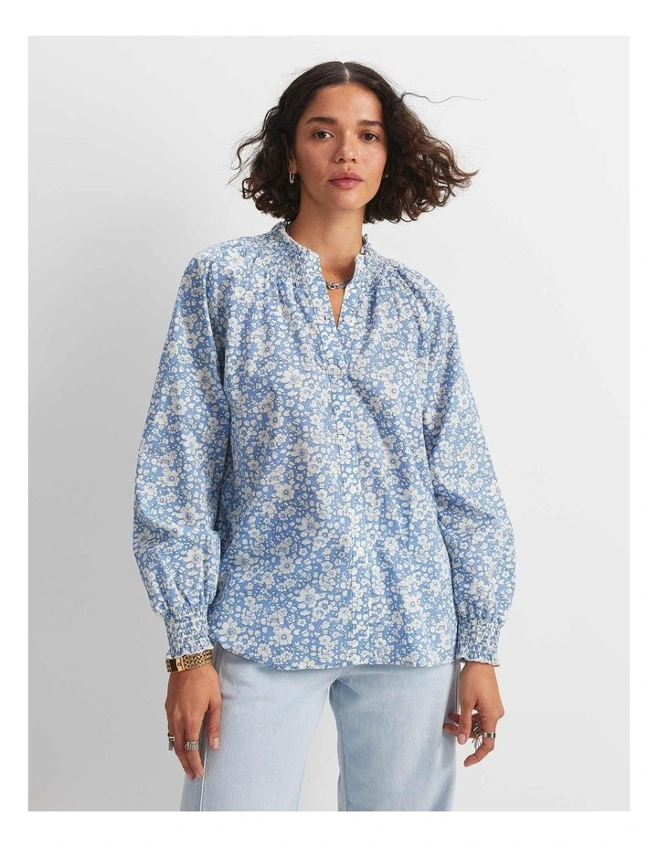 Betsy Boo Liberty Blouse in Blue image 3