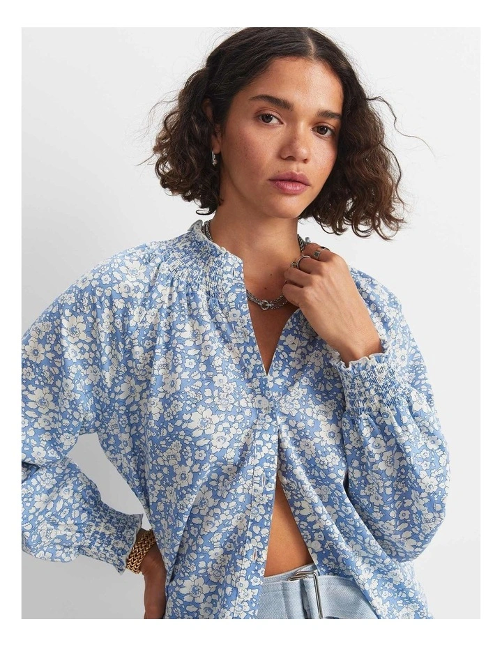 Betsy Boo Liberty Blouse in Blue image 4
