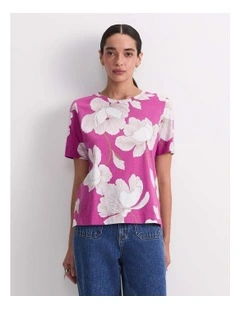 Manon Mercerised Cotton Tee in Pink