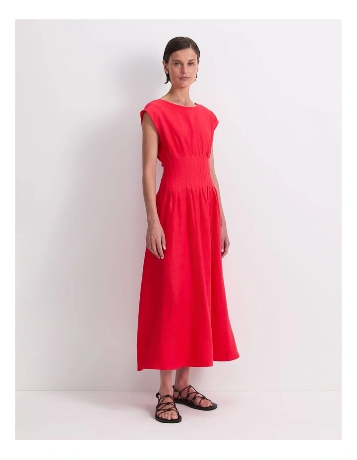 Ariana Pintuck Linen Dress image 3