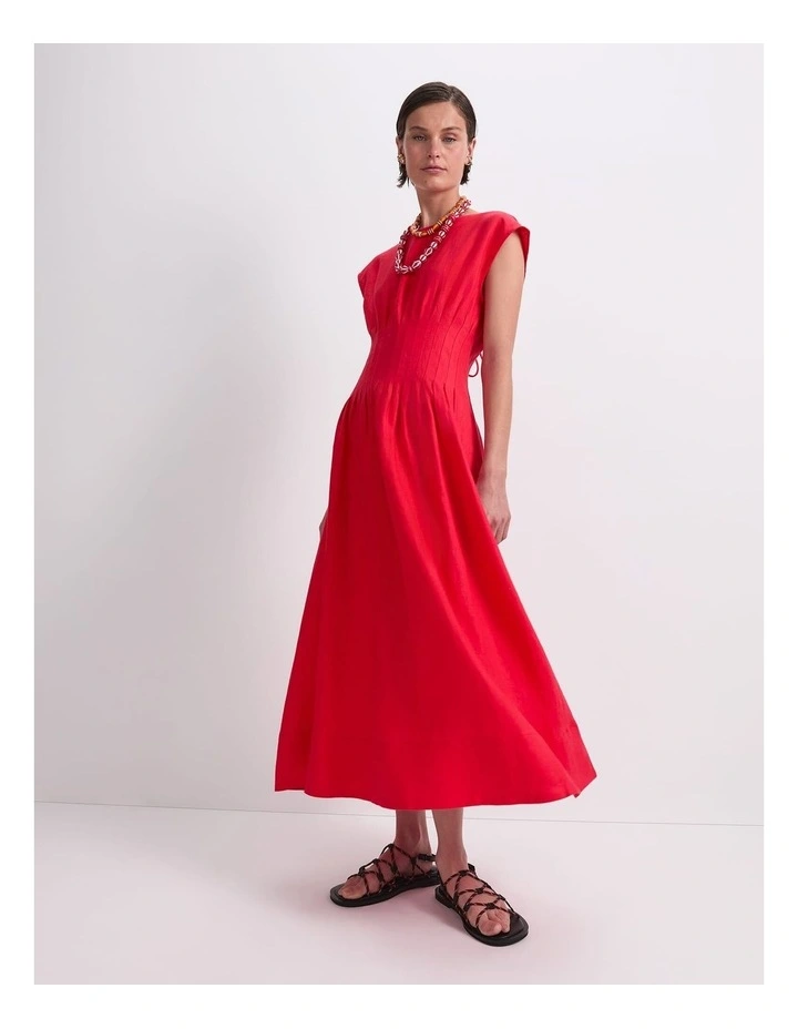 Ariana Pintuck Linen Dress image 5