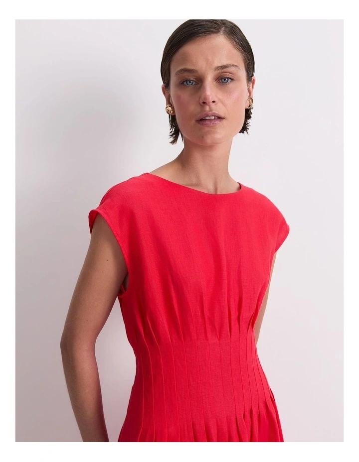 Ariana Pintuck Linen Dress image 6