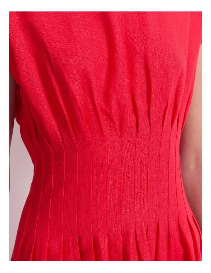 Ariana Pintuck Linen Dress image 7