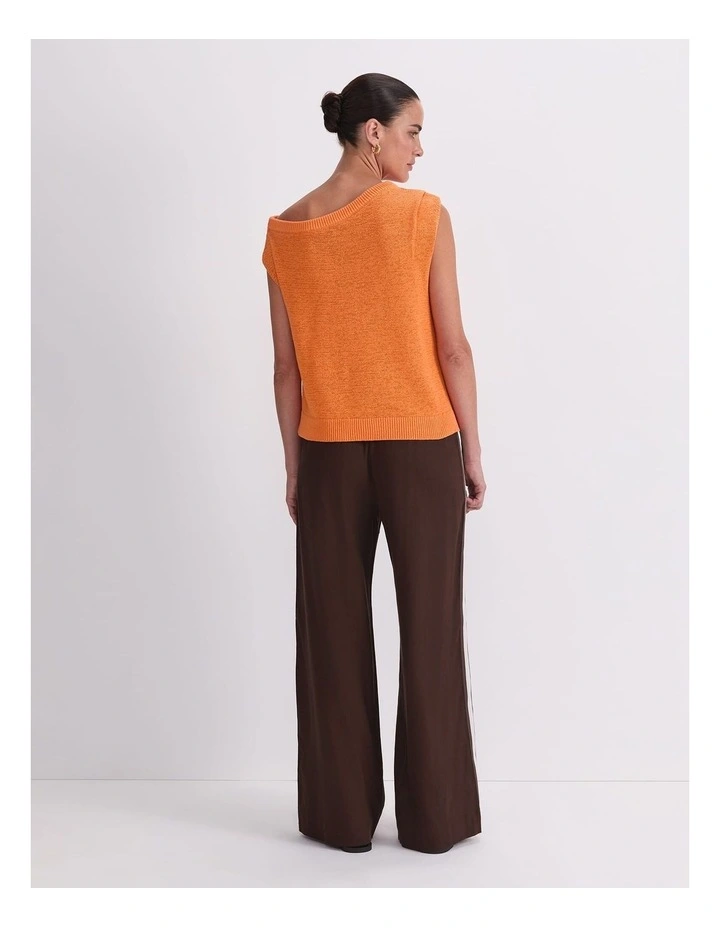 Josie Asymmetric Knit in Orange image 2