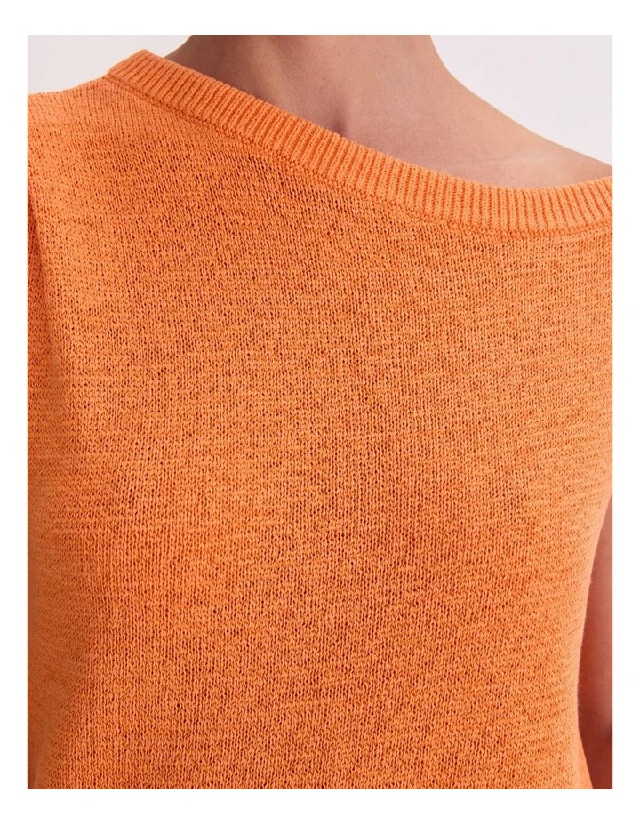 Josie Asymmetric Knit in Orange image 6