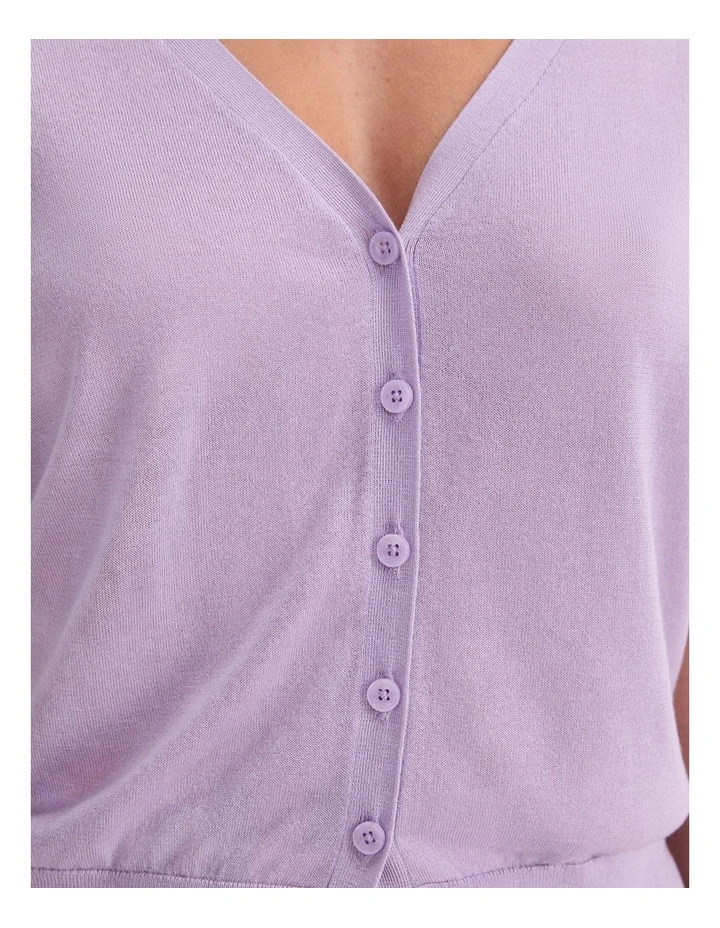 Silk Blend Reversible Knit in Purple image 4