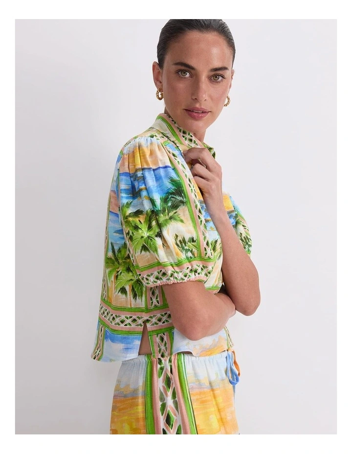 Sunset Palm Blouse image 6