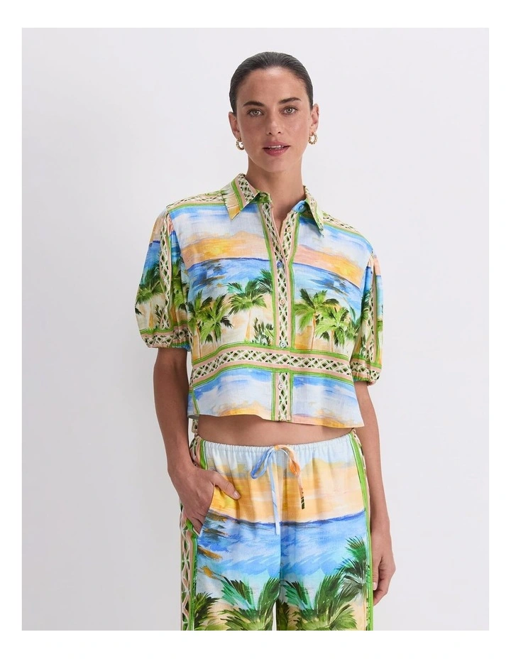 Sunset Palm Blouse image 7