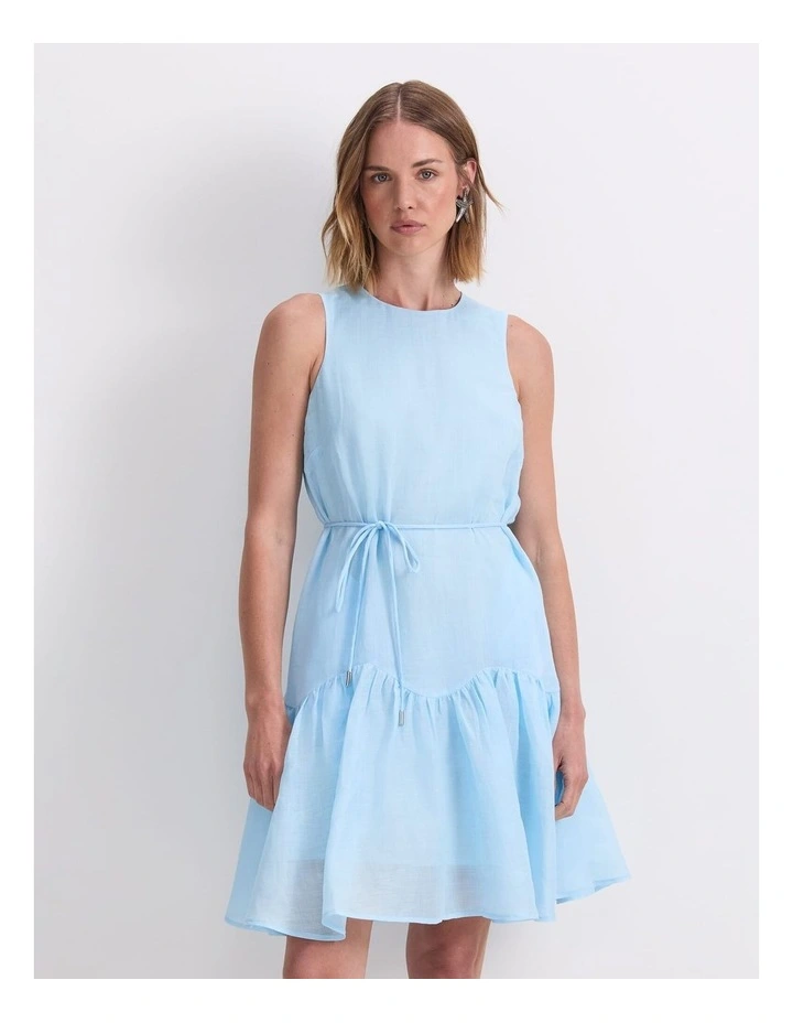 Briella Mini Dress in Blue image 4
