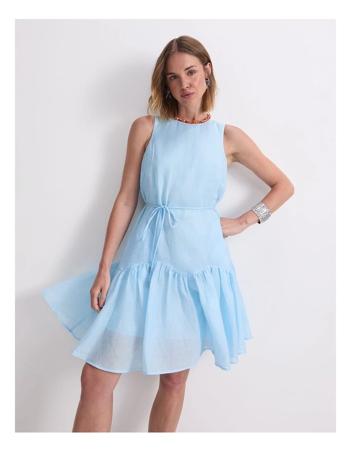 Briella Mini Dress in Blue image 6