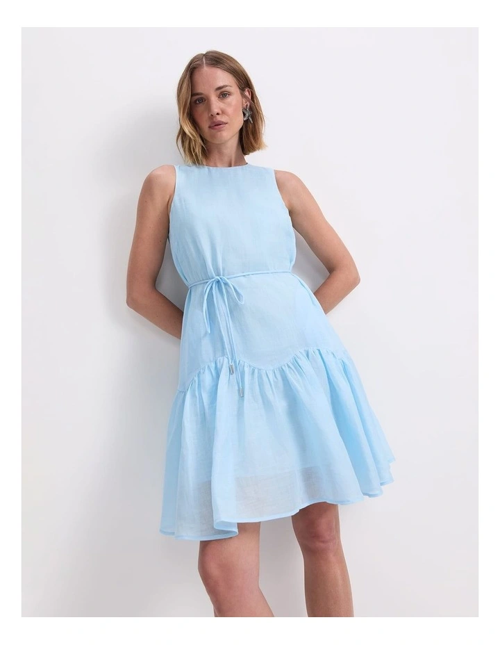 Briella Mini Dress in Blue image 7