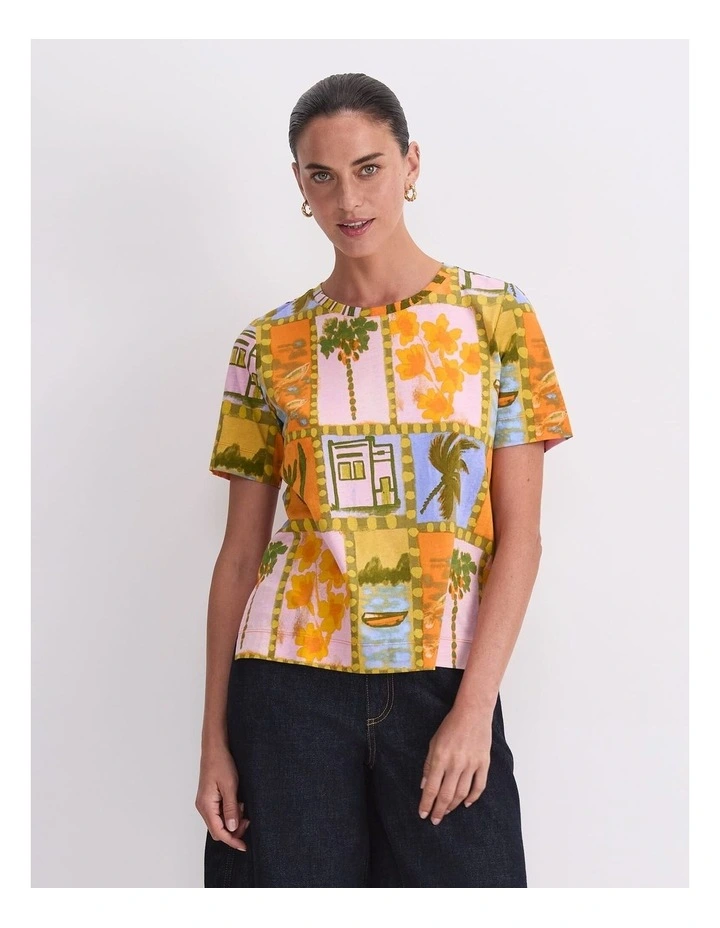 Kai Mercerised Tee in Orange image 1