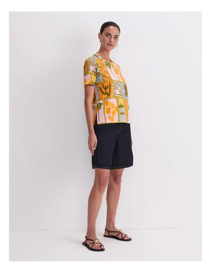 Kai Mercerised Tee in Orange image 3