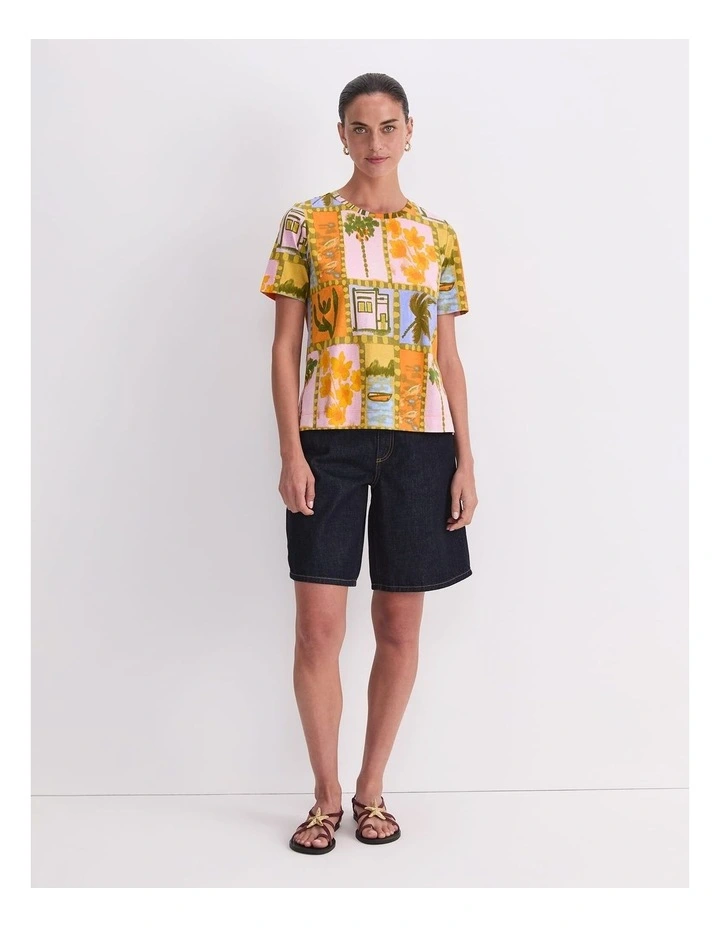 Kai Mercerised Tee in Orange image 4