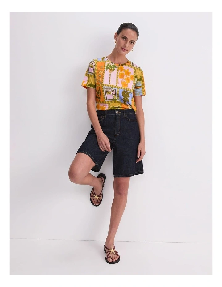 Kai Mercerised Tee in Orange image 5