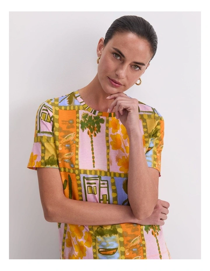 Kai Mercerised Tee in Orange image 6