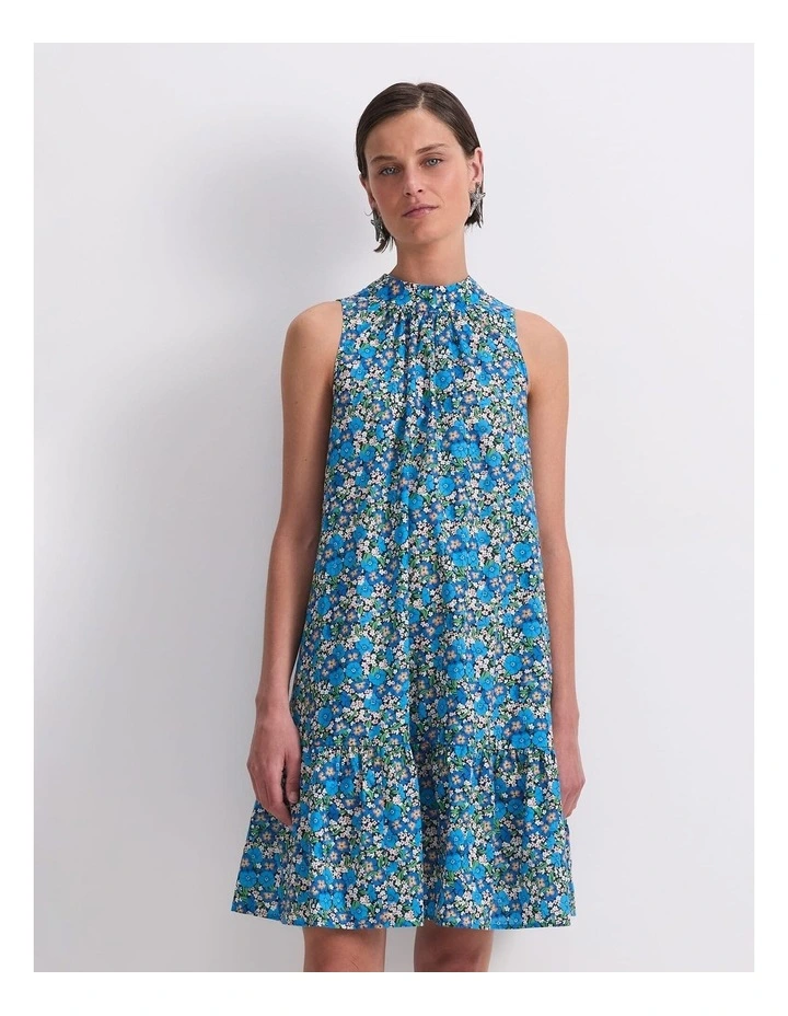 Gisou Liberty Mini Dress in Blue Multi image 1