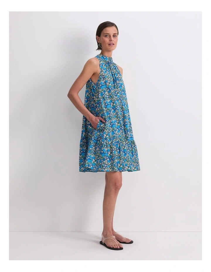 Gisou Liberty Mini Dress in Blue Multi image 3