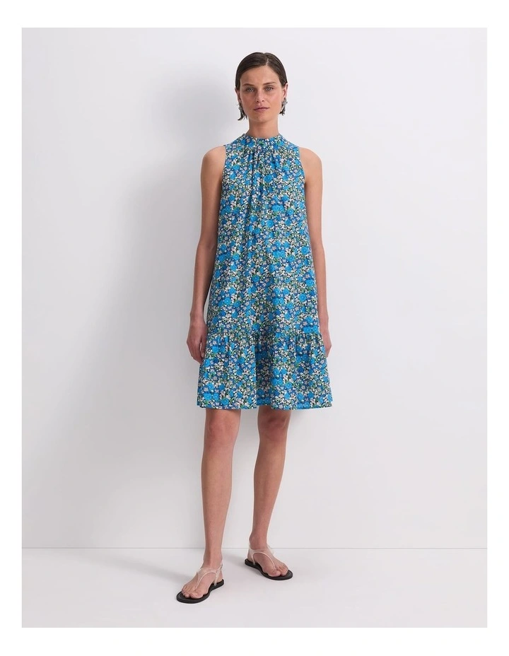 Gisou Liberty Mini Dress in Blue Multi image 4