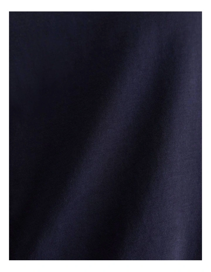 Mercerised Cotton 3/4 Sleeve Tee in Navy image 6