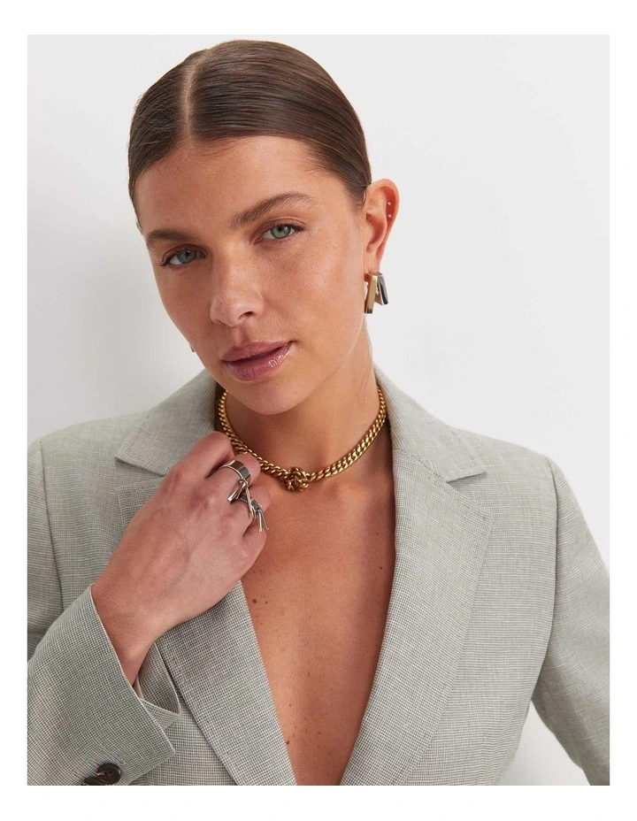 Stevie Textured Blazer in Green image 5