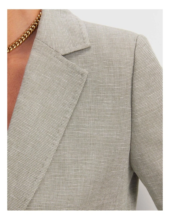 Stevie Textured Blazer in Green image 6