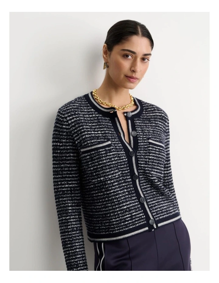 Wool Cotton Lady Jacket in Blue image 1