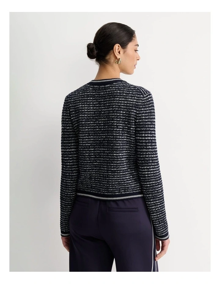 Wool Cotton Lady Jacket in Blue image 2