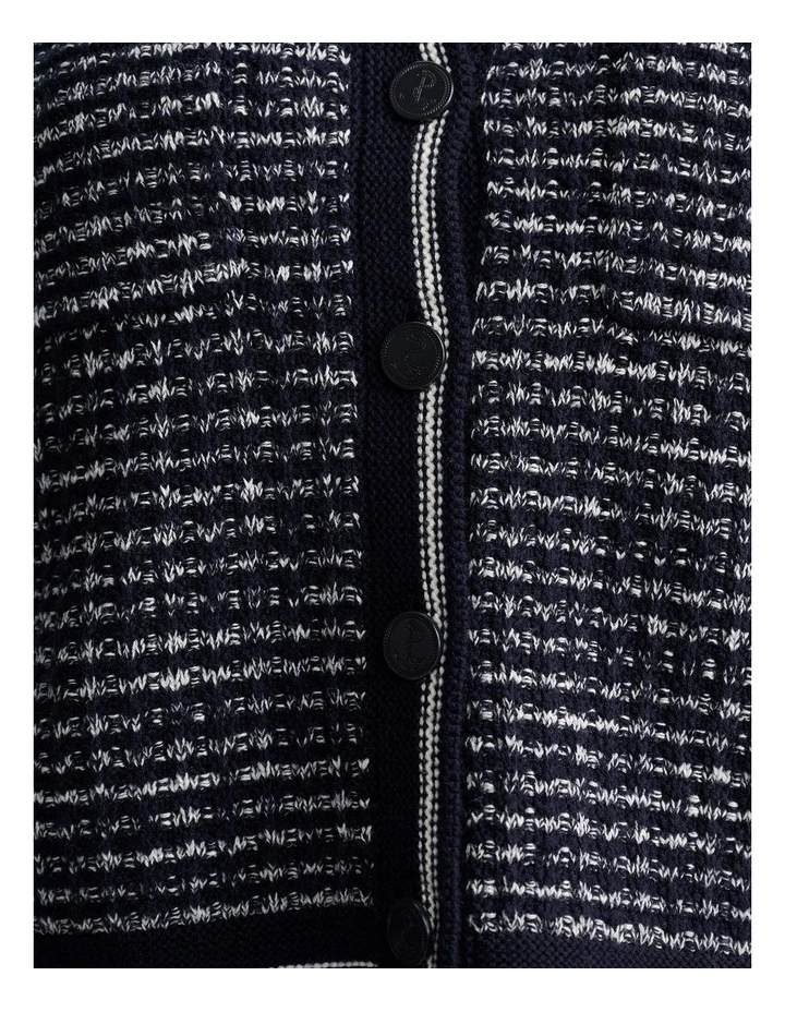 Wool Cotton Lady Jacket in Blue image 3