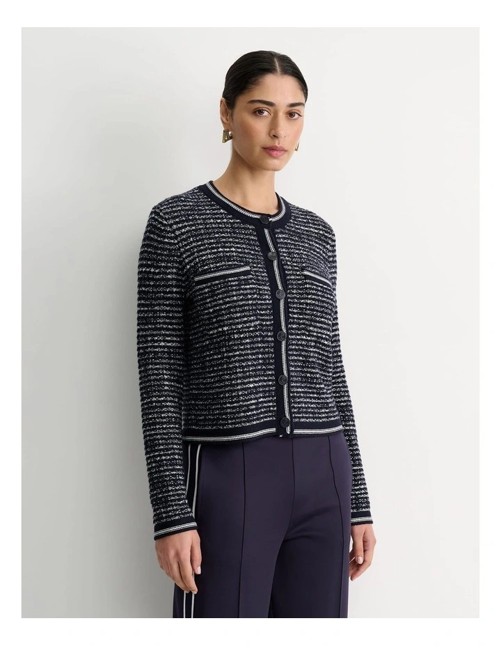 Wool Cotton Lady Jacket in Blue image 4