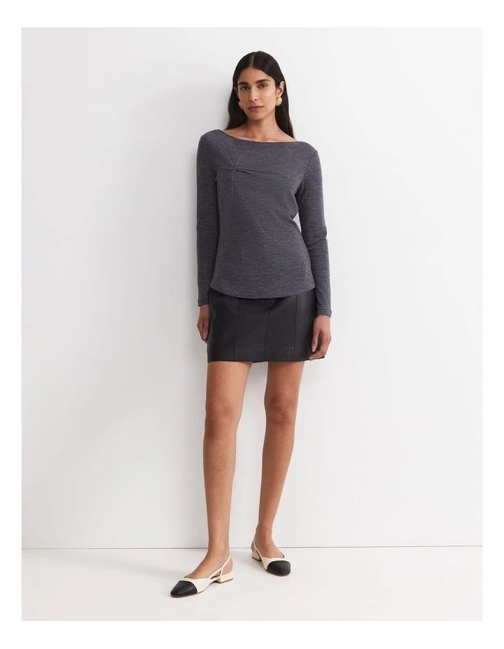 Gigi Wool Twist Top in Grey image 4