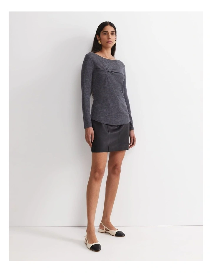 Gigi Wool Twist Top in Grey image 5