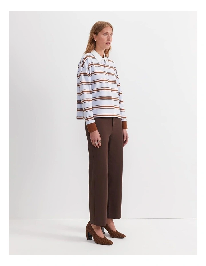 Jane Cropped Rugby Shirt in Multi image 3